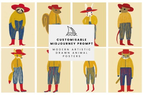 Download Modern Artistic Drawn Animal Posters - Poster Collection