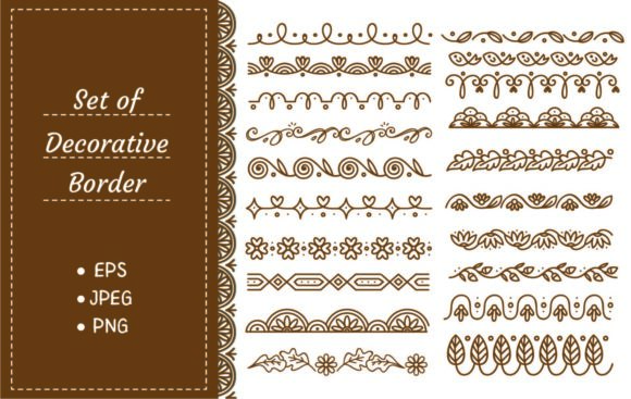 Download Set of Decorative Border, Wedding Design - Border Collection