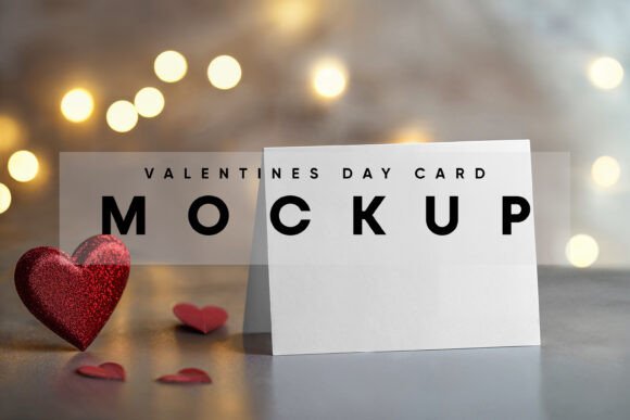 Download Valentines Day Card on the Table Mockup - Valentines day card Collection