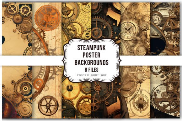 Download Steampunk Poster Clipart Set - Premium Resources