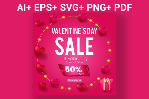 Download Valentines Day Sale Banner or Poster Set - Poster Collection