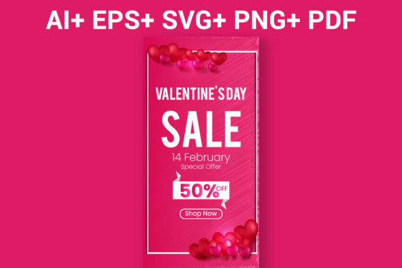 Download Valentines Day Sale Banner or Poster Set - Poster Collection